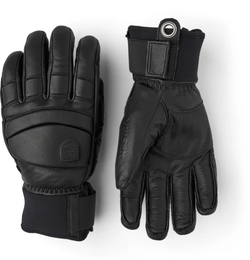 Hestra Fall Line Leather Mens Ski Gloves - Black
